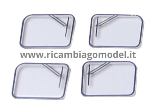 Set vetri frontali loco d 445 Lima / Rivarossi - 8 PZ - H0